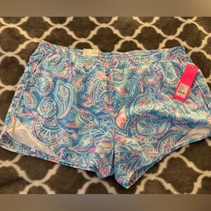 Lilly Pulitzer Ocean Trail Shorts Zanzibar Blue XL
